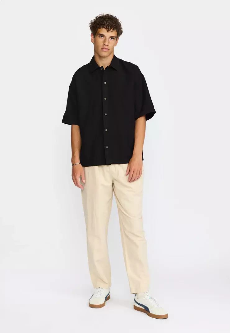 Revolution Oversized Short-Sleeved Shirt Kurzarm Hemd schwarz